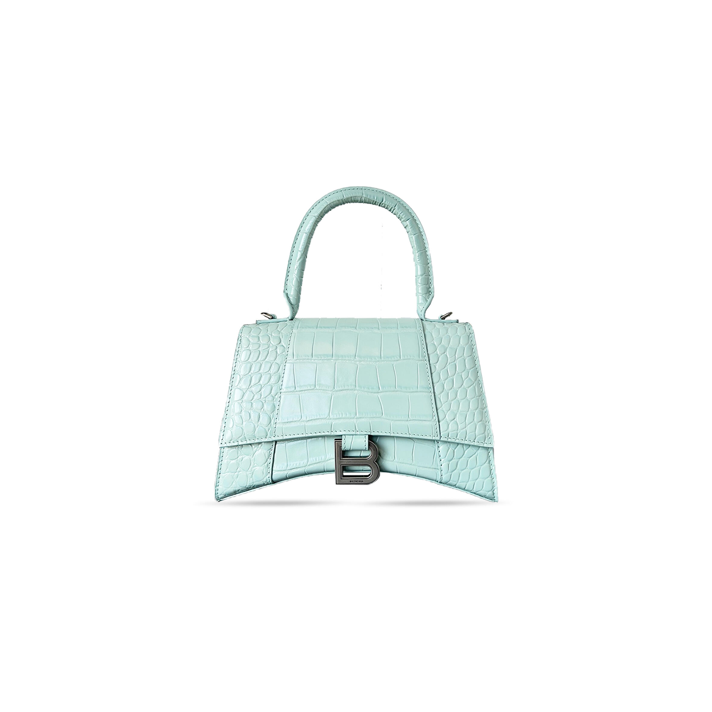 Ba1en*iaga women''s hourglass handbag small in lake blue 5935461lv674000 (22.9*15*9.9cm)